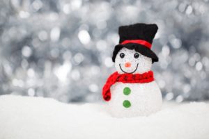 DIY Christmas decorations snowman with red scarf and black hat