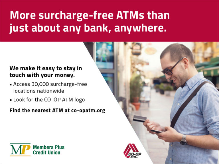 Access to ATM Network Members Plus Credit Union