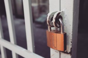 identity theft protection - lock on gate