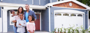 family smiling at home - heat loan