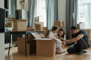 new homebuyers moving into home