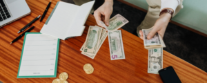 people counting money